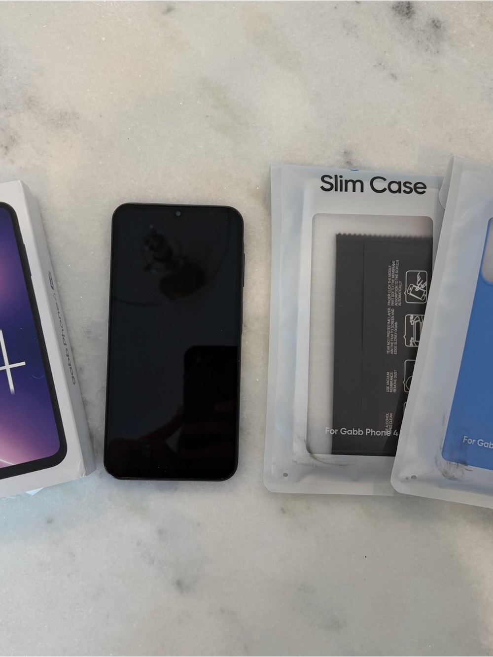 Phone 4 Black Smartphone with Black Slim Case